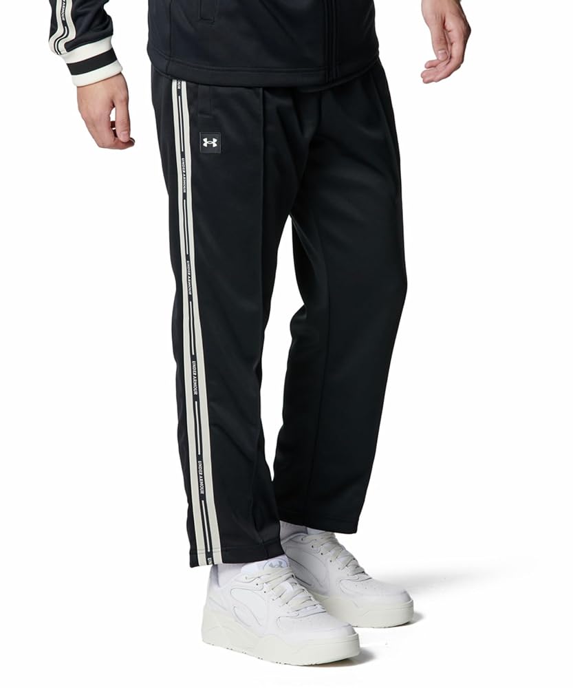 【美品】UNDER ARMOUR　トライジャケット&パンツ　メンズM　黒　中綿 LOOSE STORM 裏フリース フルジップ ジャケット ARMOUR FLEECE